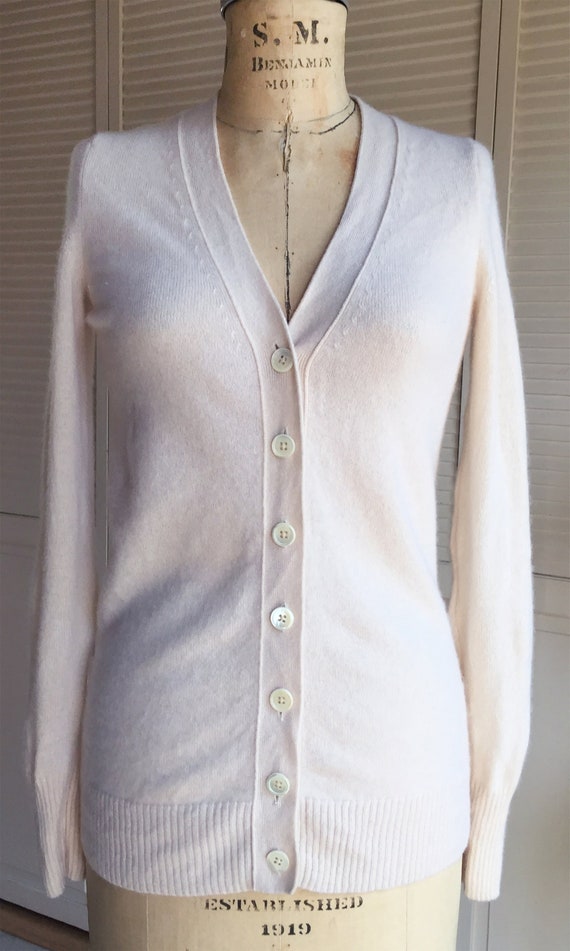 Pale Rose 2-Ply Cashmere Cardigan Bloomingdales XS