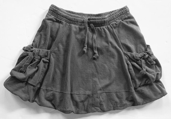 Grey jersey cheap skirt drawstring