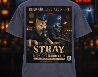 Unisex Spooky Pet Shirt, Dead Air Live All Night