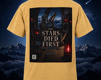 Custom Unisex Weimaraner Shirt, Spooky Observatory Cat Halloween Tee, Astronomy Graphic Tee, Dog Cat Lover Gift, The Stars Died First