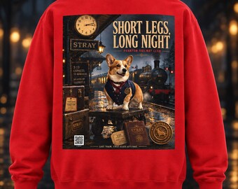 Unisex Corgi Sweatshirt, Short Legs Long Night