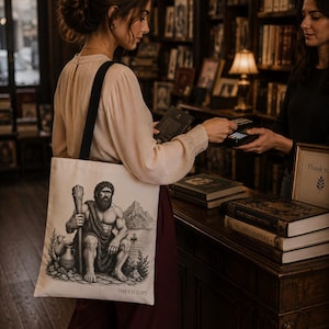 Cyclops Tote Bag | Greek Mythology Book Tote, The Odyssey Homer