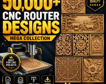 50,000+ CNC Router STL Designs | Digital Files for CNC Milling, Carving ...
