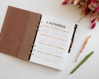 Planner complet imprimé 2026-2027 A5 - organisation de vie modulable, agenda étudiant et familial, planning hebdomadaire, charge mentale
