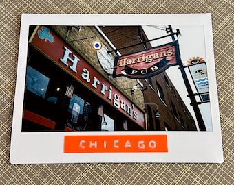HARRIGAN'S, Chicago - Limited Edition Original Instant Film #1/1 - Unframed/Ready-to-Frame - Instax Film Photography - Irish Pub Bar Sign