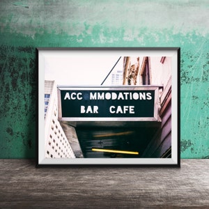 ACCOMODATIONS, BAR, CAFE Fine Art Print - Unframed Photography Print - Modern Hotel Hostel Photography, Vacation Resort