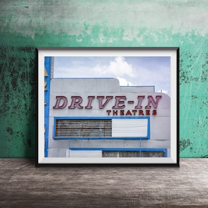 DRIVE-IN THEATRES - Unframed Photography Print - Outdoor Movie Theater, Film Theatre