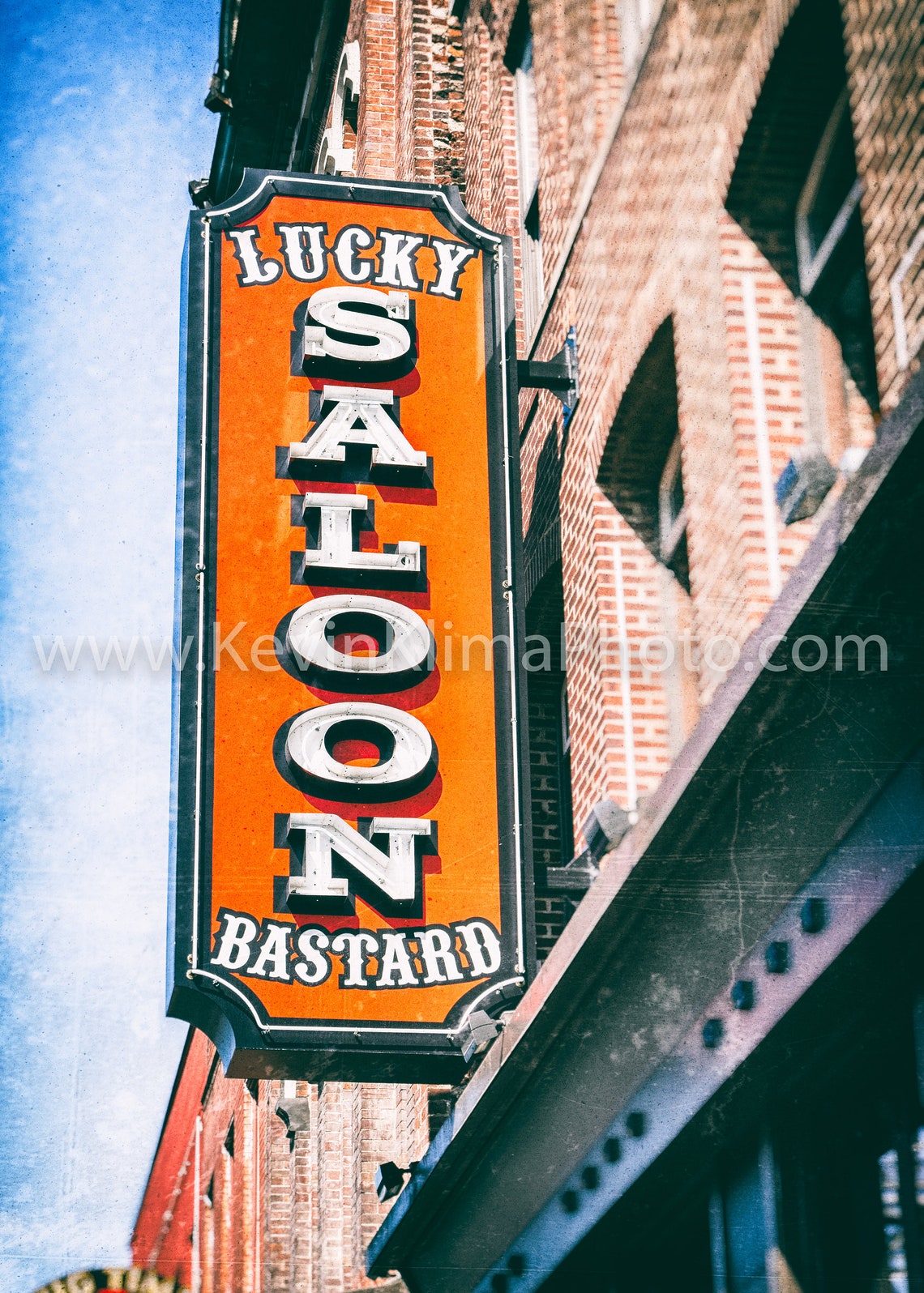 LUCKY BASTARD SALOON Nashville Bar Neon Sign Photography Etsy