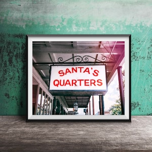 Santa&#39;s Quarters Photography Print - Unframed Photography Print - Holiday Decor, Christmas Decorations, Winter Wall Art, Santa Claus Art