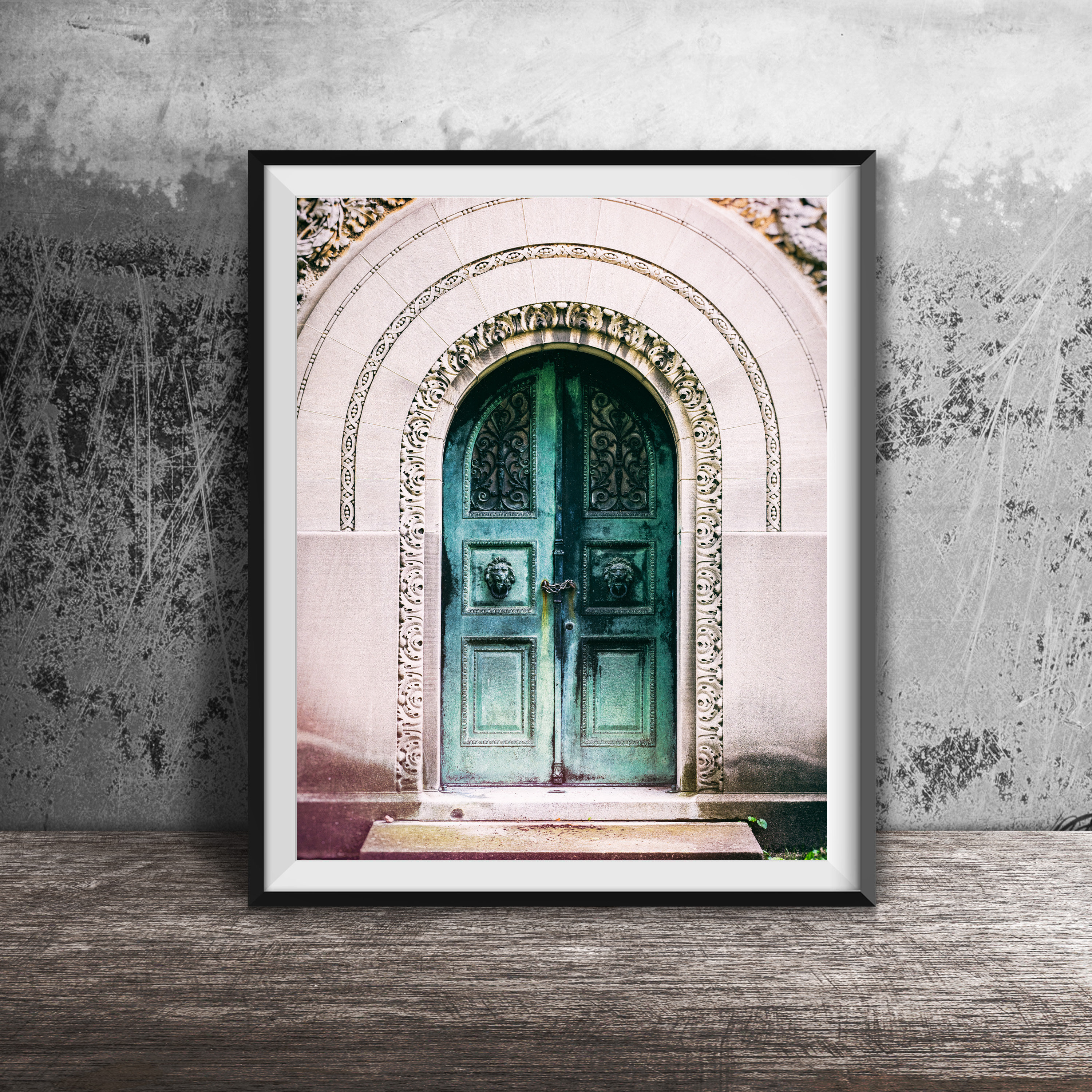 ORNATE CEMETERY DOORS - Unframed Photography Print - Cemetery Photograph, Mausoleum Door, Crypt