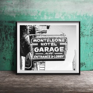 New Orleans Photography, Wall Art NOLA Photo Unframed Print French Quarter Photography Hotel Monteleone Garage, NOLA Architecture image 3