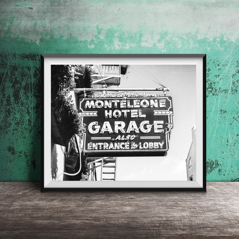 New Orleans Photography, Wall Art NOLA Photo Unframed Print French Quarter Photography Hotel Monteleone Garage, NOLA Architecture image 3