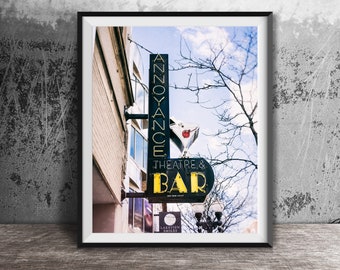 ANNOYANCE THEATRE & BAR, Chicago Bar Wall Art Print - Lakeview, Chicago Sign Photography - Unframed, Ready-to-Frame Print