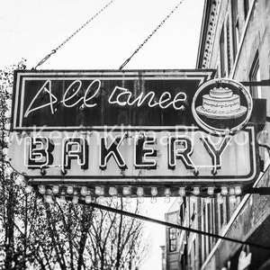 Alliance Bakery, Wicker Park - Chicago Photography Print - Unframed Vintage Sign Photo image 4