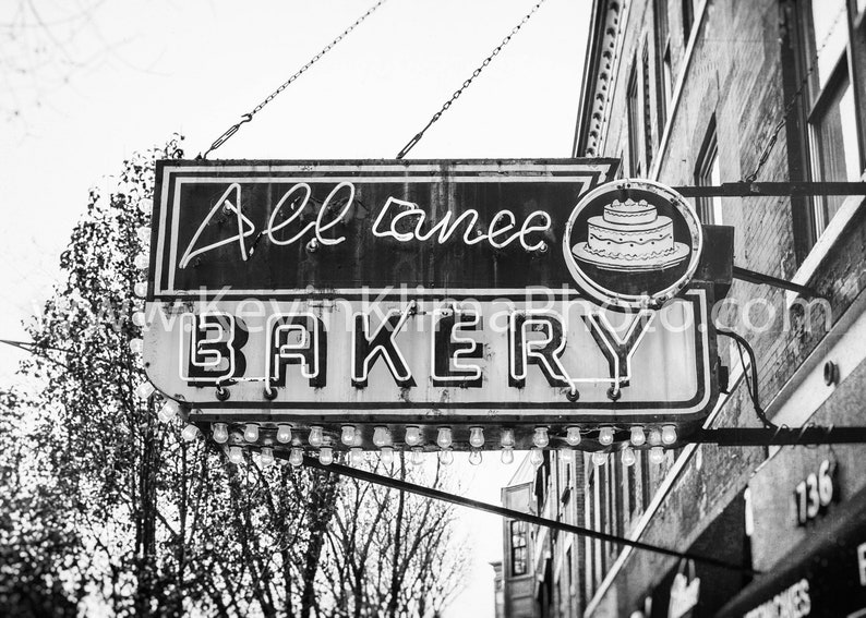 Alliance Bakery, Wicker Park - Chicago Photography Print - Unframed Vintage Sign Photo image 4