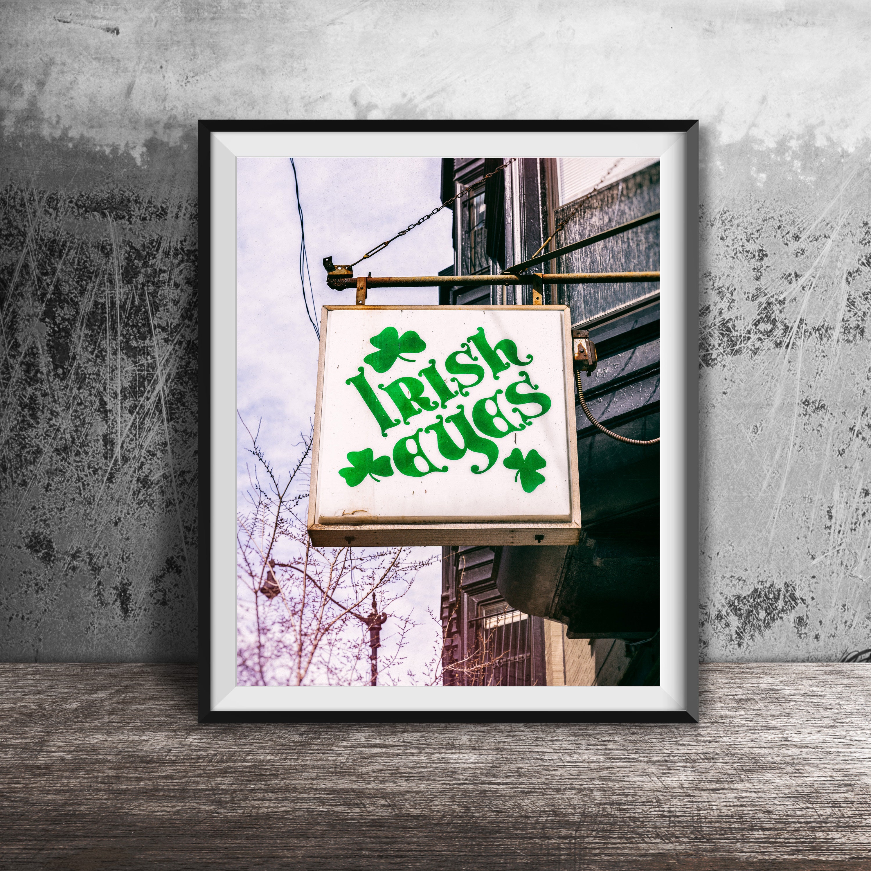 IRISH EYES Bar Schild Fotodruck, Chicago Bar - Chicago Sign Fotografie Druck - Ungerahmt Lincoln Park, Chicago Wandkunst
