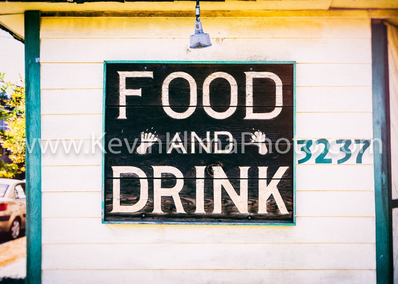FOOD and Drink, Bear Paw Wall Art Unframed Photography Print Restaurant, Kitchen, Dive Bar Sign Food Cocktails image 2