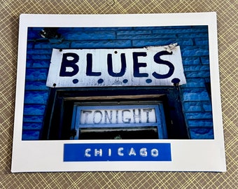CHICAGO BLUES BAR - Limited Edition Original Instant Film #1/1 - Unframed/Ready-to-Frame - Lincoln Park Live Music Bar Photography