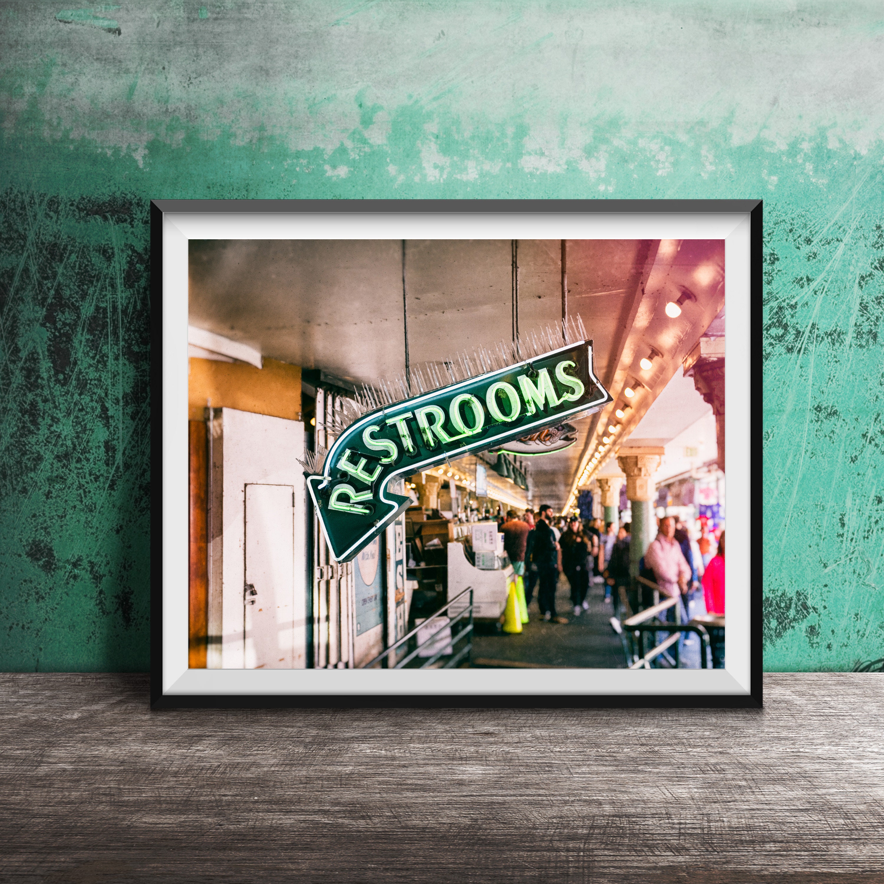 RESTROOMS Photography - Original Wall Art Photo - Modern Photography - Unframed Decor - Bathroom, Restroom, Toilet, Water Closet Art Print