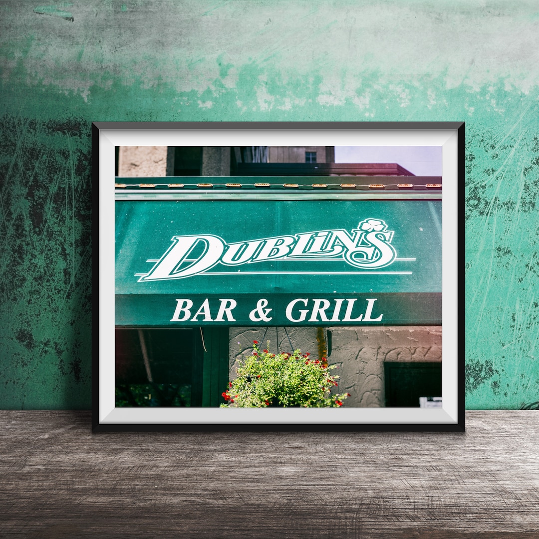 DUBLIN'S BAR & GRILL, Chicago Bar Wall Art Print Gold Coast, Chicago