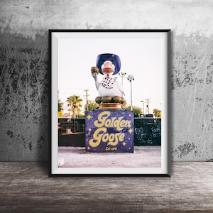 GOLDEN GOOSE CASINO, Las Vegas - Unframed Photography Print - Downtown Las Vegas, Nevada Hotel & Casino Signs, Fremont Street