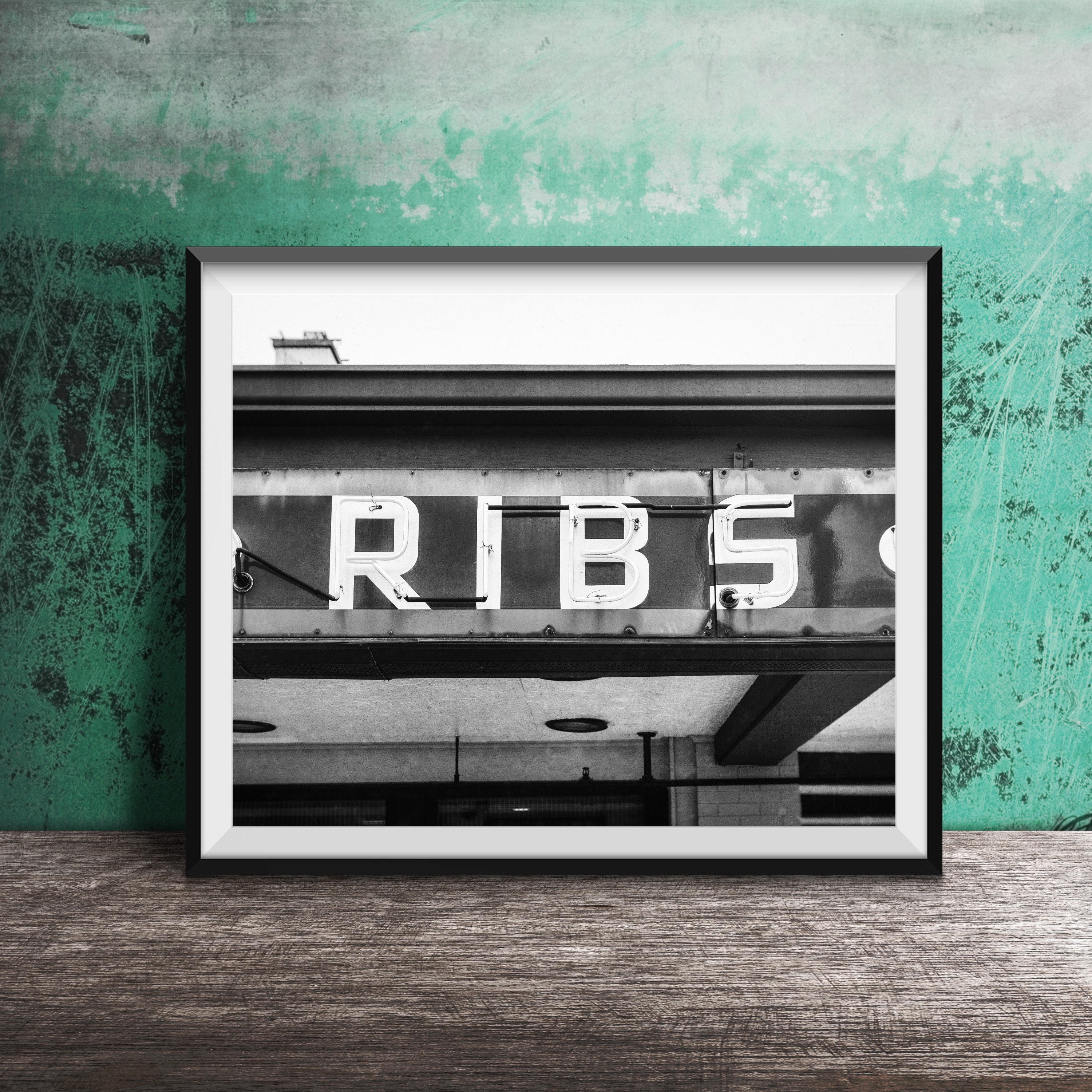 RIBS - Unframed Photography Print - BBQ Restaurant Bar Kitchen Decor ...
