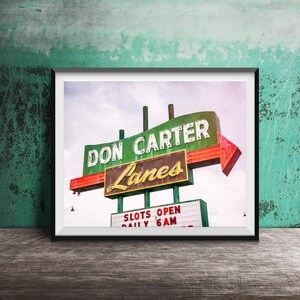 DON CARTER LANES Bowling Alley, Rockford Photography - Stampa fotografica originale senza cornice - Rockford, Illinois Bowling Alley Art Photo