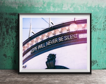 Hope Will Never Be Silent Print - Castro District - The Castro - San Francisco Sign - Unframed Photography Print - LGBTQ Art