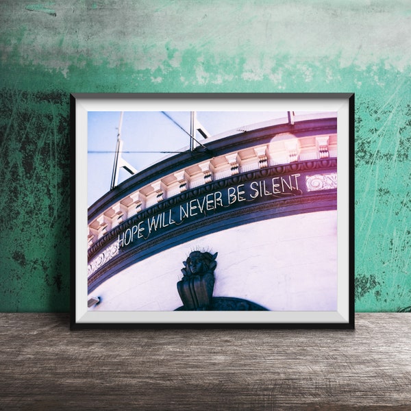 Hope Will Never Be Silent Print - Castro District - The Castro - San Francisco Sign - Unframed Photography Print - LGBTQ Art