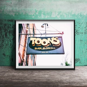 Toons Bar, Lakeview, Chicago Wall Art - Unframed Chicago Sign Photography Print - Chicago Photography - Chicago Decor