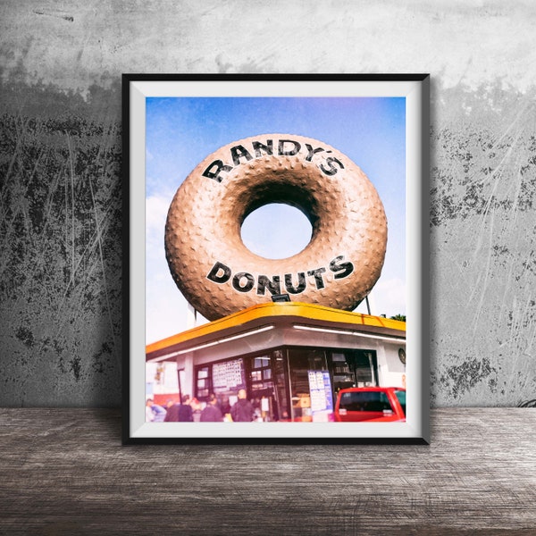 RANDY'S DONUTS - DOUGHNUTS - Donut Sign Photography - Kitchen Art - Breakfast Photo