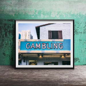 GAMBLING - Unframed Photography Print - Downtown Las Vegas, Nevada Hotel & Casino Signs, Fremont Street - El Cortez Casino