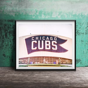 CHICAGO CUBS Bleachers Entrance, Wrigley Field - Chicago Sign Photography Print - Unframed Wrigley Field Photography