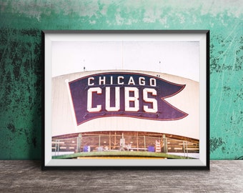 CHICAGO CUBS Bleachers Entrance, Wrigley Field - Chicago Sign Photography Print - Unframed Wrigley Field Photography