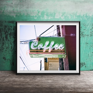 COFFEE - Kitchen Wall Art - Breakfast Sign Photography - Unframed Modern Photo Print - Home Decor - Coffee Shop