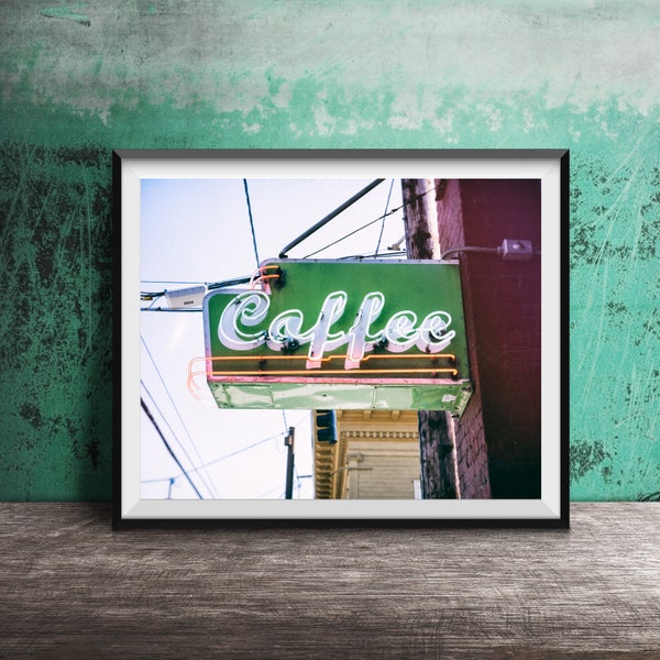 COFFEE - Kitchen Wall Art - Breakfast Sign Photography - Unframed Modern Photo Print - Home Decor - Coffee Shop