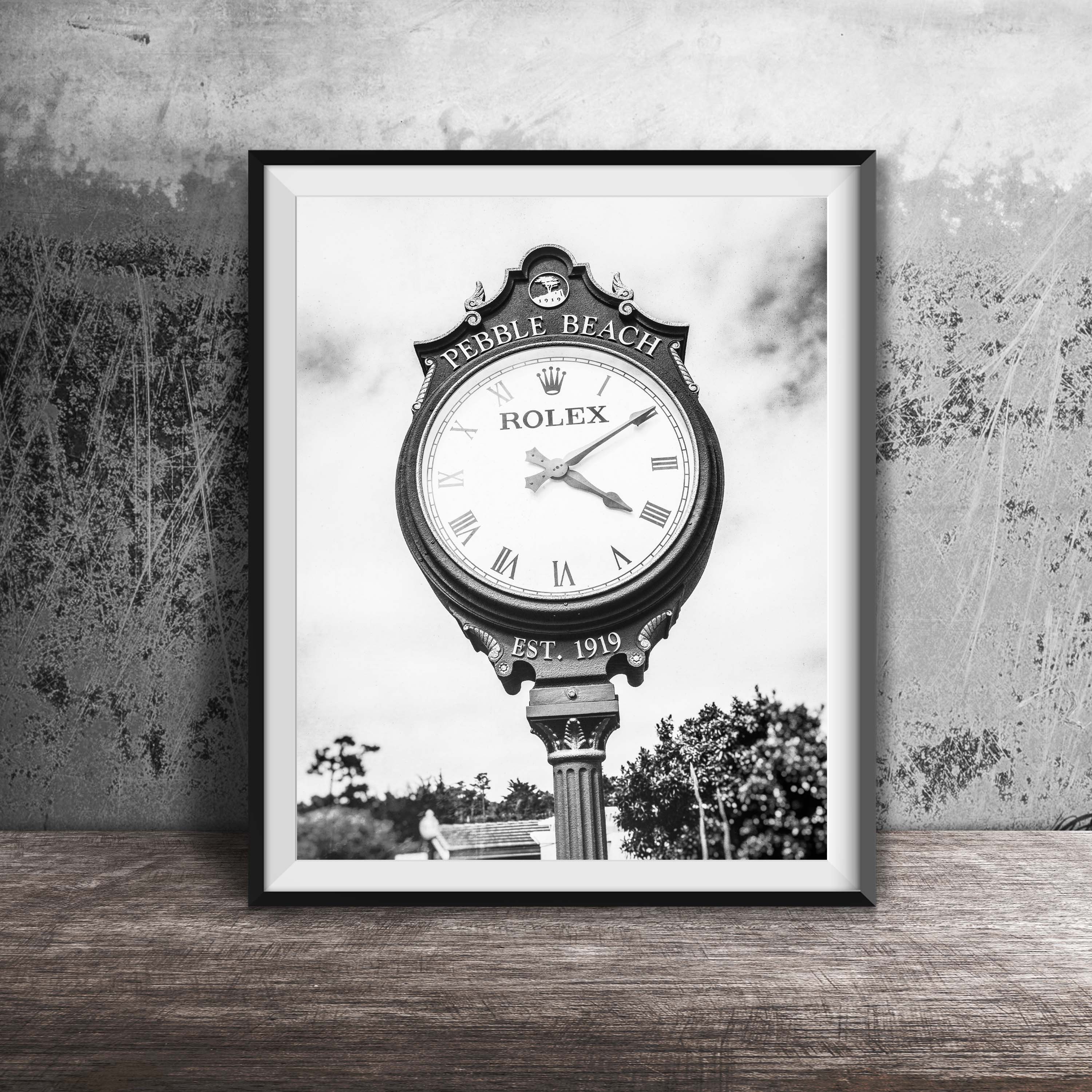 PEBBLE BEACH Rolex Clock - Unframed Photography Print - Monterey