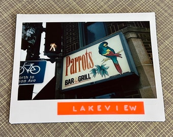 PARROT'S BAR, Chicago - Limited Edition Original Instant Film #1/1 - Unframed/Ready-to-Frame - Instax Film Photography - Lakeview Bar Sign