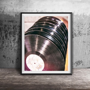 Impresión de álbumes de discos antiguos: impresión artística fotográfica sin marco: álbumes de música, fotografía de arte mural