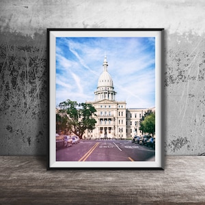 MICHIGAN STATE CAPITOL Building - Unframed Photography Print - Lansing, Michigan