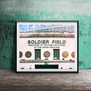 SOLDIER FIELD - Chicago Photography Print - Unframed Wall Art - Downtown Chicago Signs - Chicago BEARS Football Stadium