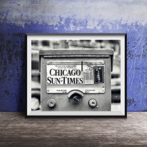 CHICAGO SUN TIMES Zeitung - Chicago Fotografie Druck Vintage Foto - Chicago Newspaper