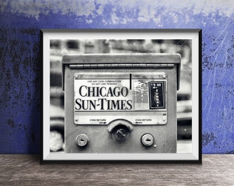 Periódico CHICAGO SUN TIMES - Fotografía de Chicago Imprimir foto vintage - Periódico de Chicago