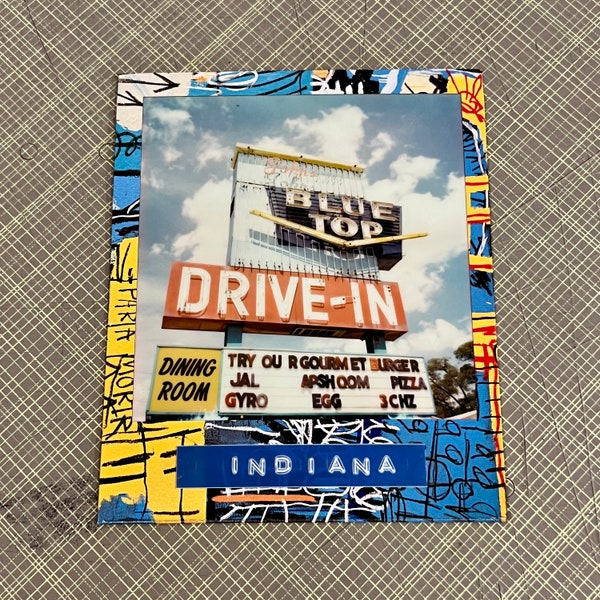 BLUE TOP DRIVE-In, Highland, Indiana - Limited Edition Original Polaroid Instant Film Photo #1/1 - Framed or Unframed/Ready-to-Frame