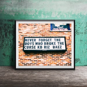 CHICAGO CUBS CURSE - Chicago Vintage Sign Photography Print Photo - Wrigley Field Photography