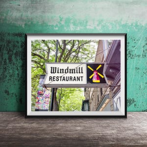WINDMILL RESTAURANT, Holland, Michigan - Unframed Photography Print - Michigan Sign Photos