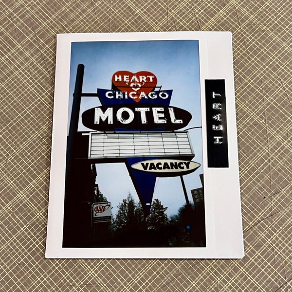 HEART O CHICAGO Motel - Limited Edition Original Instant Film #1/1 - Unframed/Ready-to-Frame - Instax Film Photography - Heart of Chicago