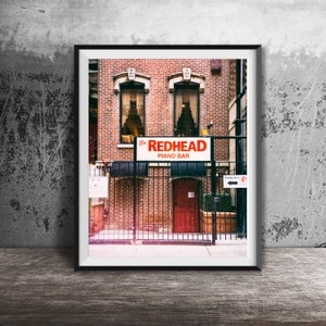 REDHEAD PIANO BAR, Chicago Stampa fotografica - Stampa artistica da parete senza cornice - Bar di Chicago - Decorazioni di Chicago - Stampa artistica originale