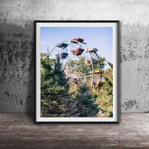 FERRIS WHEEL - Unframed Photography Print - Bright Colorful Decor, Carnival, Circus, Fun Fair Rides