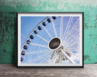 NAVY PIER reuzenrad, Chicago - ingelijste fotografieprint - Chicago Wall Art-foto